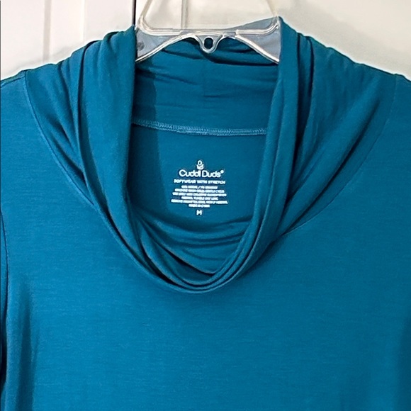 Cuddl Duds Teal Cowl Neck Long Tunic - size Medium - Picture 8 of 9